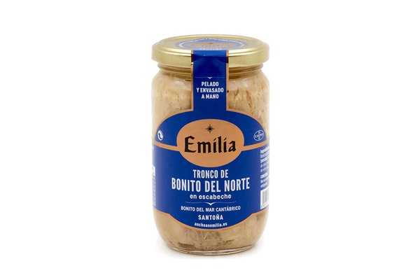 White tuna in pickled sauce jar 330 gr.