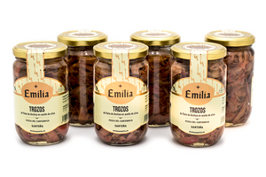 Lot 6 jars 305 gr.  Anchovy chunks in olive oil-Cantabrian fish