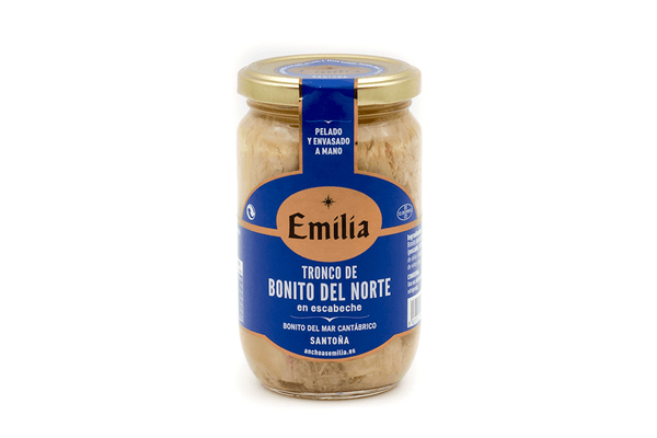 White tuna in pickled sauce jar 330 gr.