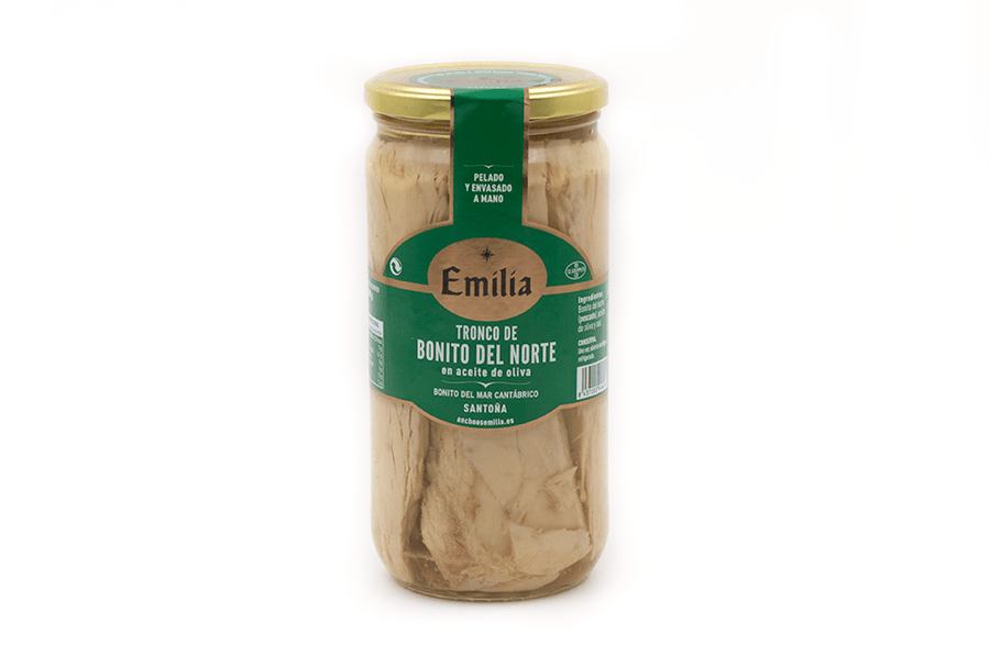 White tuna in olive oil jar 750 gr,
