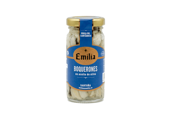 Cantabrian white anchovies marinades in olive oil jar 100 gr.