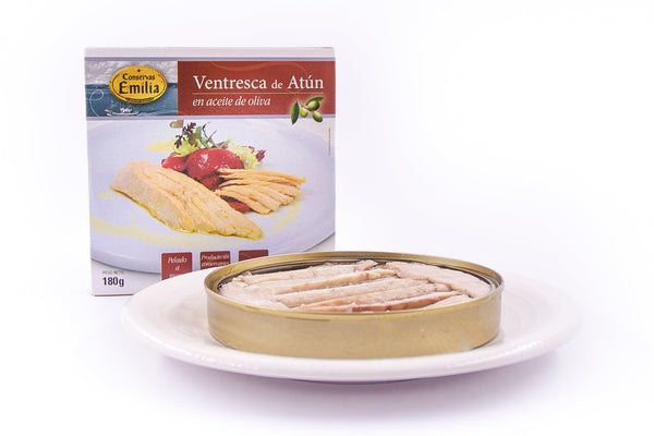 Ventresca de Atún en aceite de oliva lata180gr. - Conservas Emilia