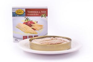 Ventresca de Atún en aceite de oliva lata180gr. - Conservas Emilia