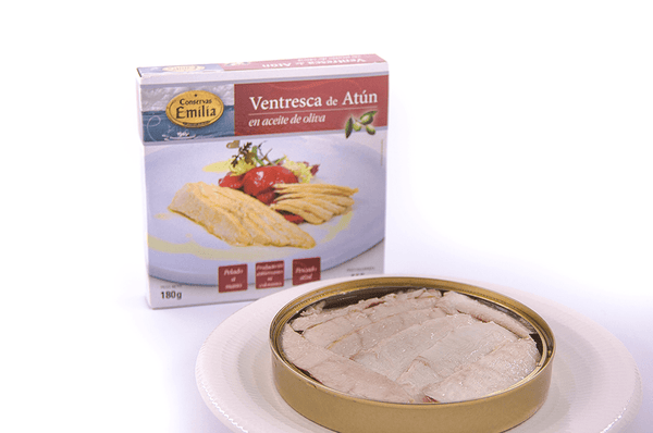 Ventresca de Atún en aceite de oliva lata180gr.