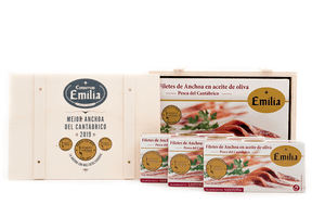 Caja detalle "Forof@s" Anchoa Del Cantábrico serie oro